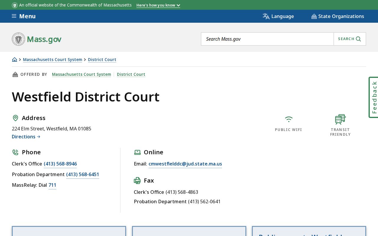 Agawam resident lookup court route at Westfield District Court